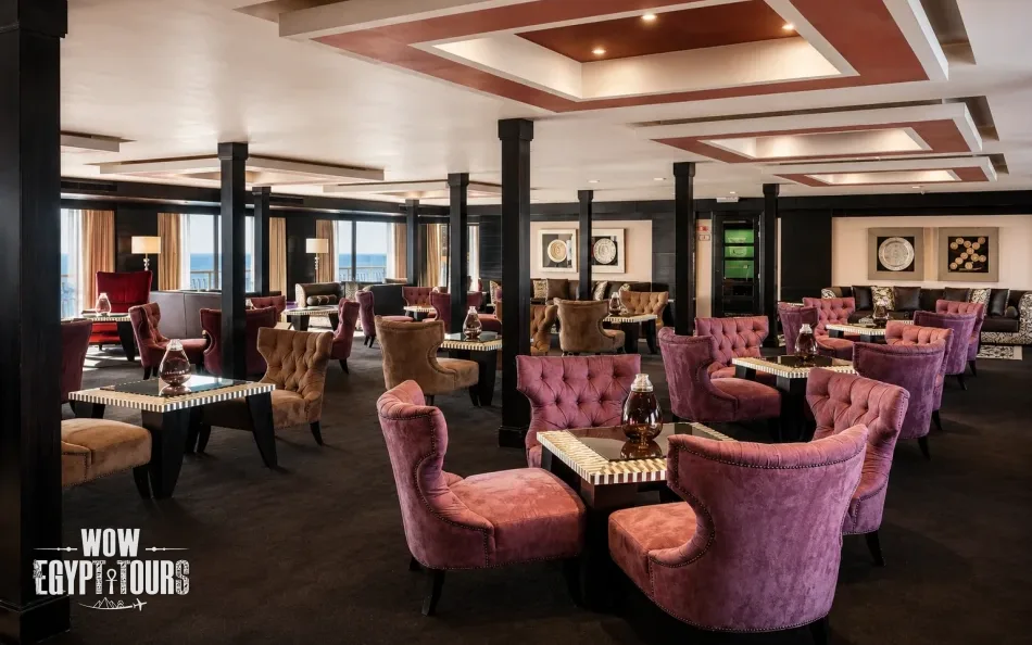 Lounge area on Steigenberger Omar El Khayam Lake Nasser Cruise
