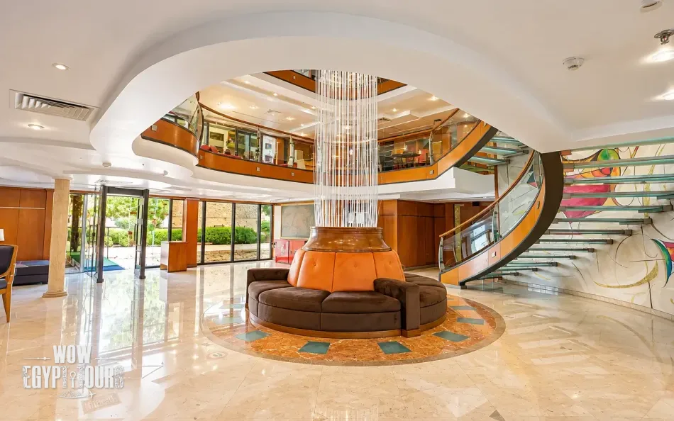 Reception and lobby area aboard Mojito Nile Cruise