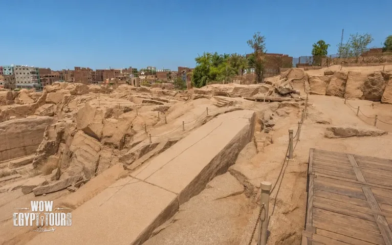 Unfinished Obelisk in Aswan visited during a Lake Nasser cruise to Abu Simbel.