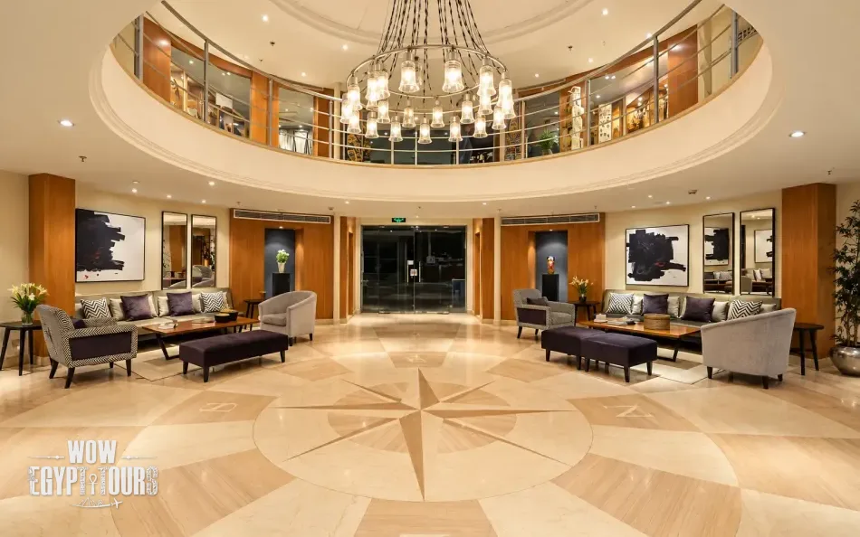Main lobby seating area aboard Jamila Nile Cruise