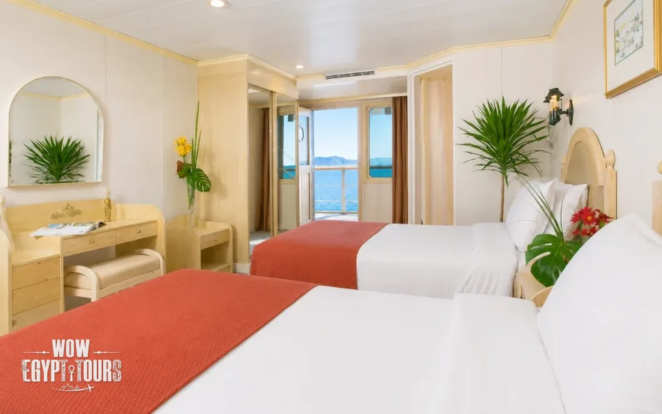 Twin cabin on Movenpick Prince Abbas Lake Nasser Cruise
