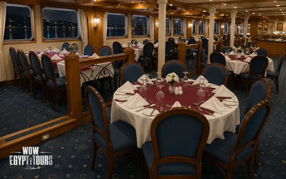 Restaurant on A Sara Nile Cruise