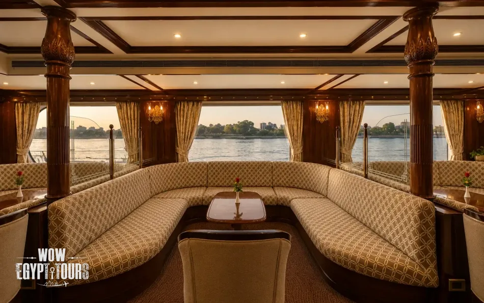 Panoramic lounge on Radamis II Nile Cruise