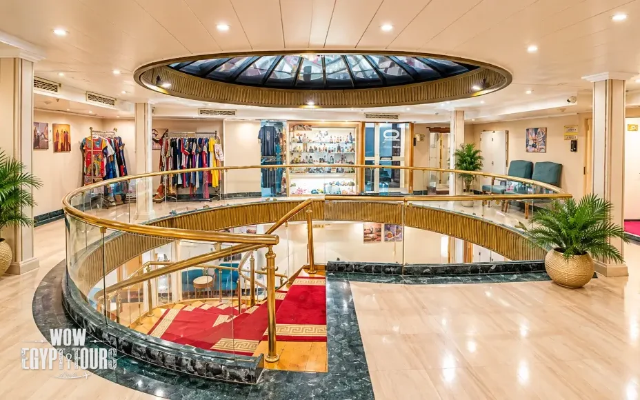 Reception and lobby area aboard Nile Quest Nile Cruise