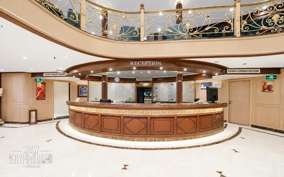 Reception area aboard Nile Story Nile Cruise