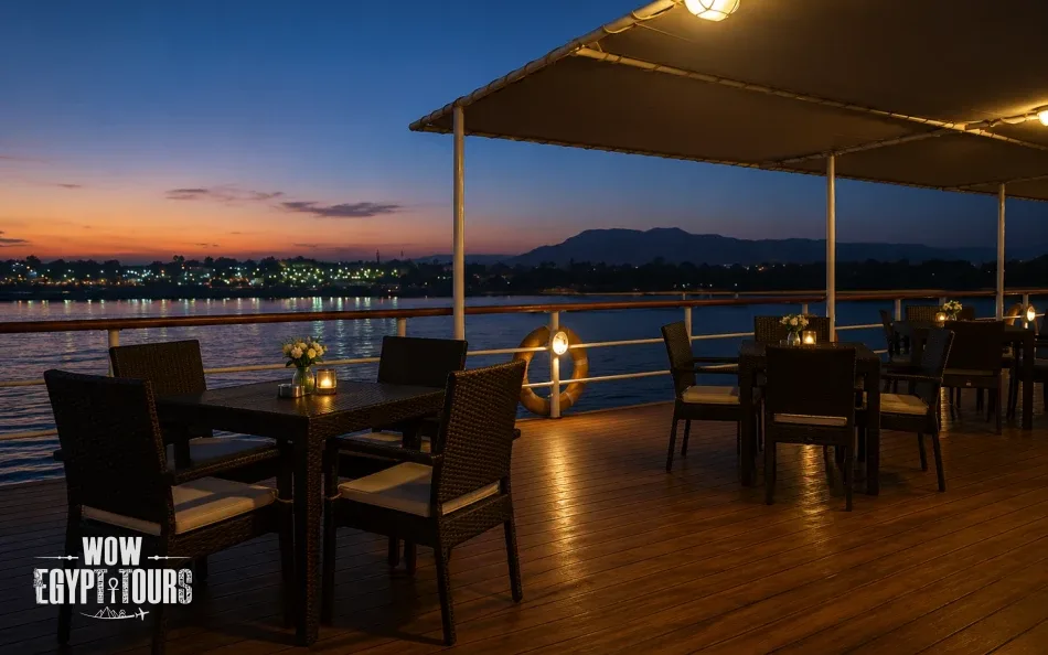 Sun deck lounge on A Sara Nile Cruise
