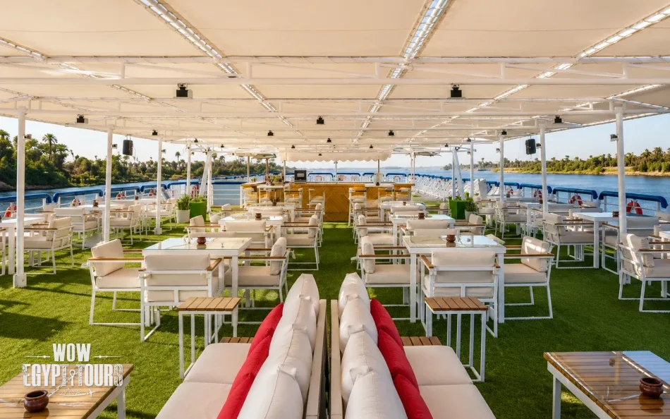 Outdoor sun deck aboard Renaissance Nile Cruise