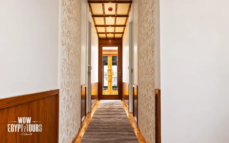 Interior corridor aboard Per Ba Merkaba Dahabiya Nile Cruise