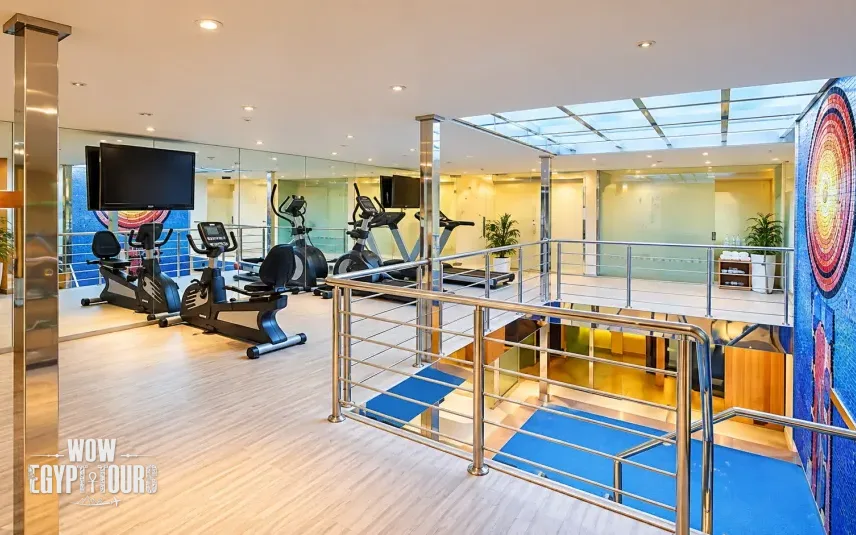 Fitness gym with exercise equipment aboard Al Hambra Nile Cruise