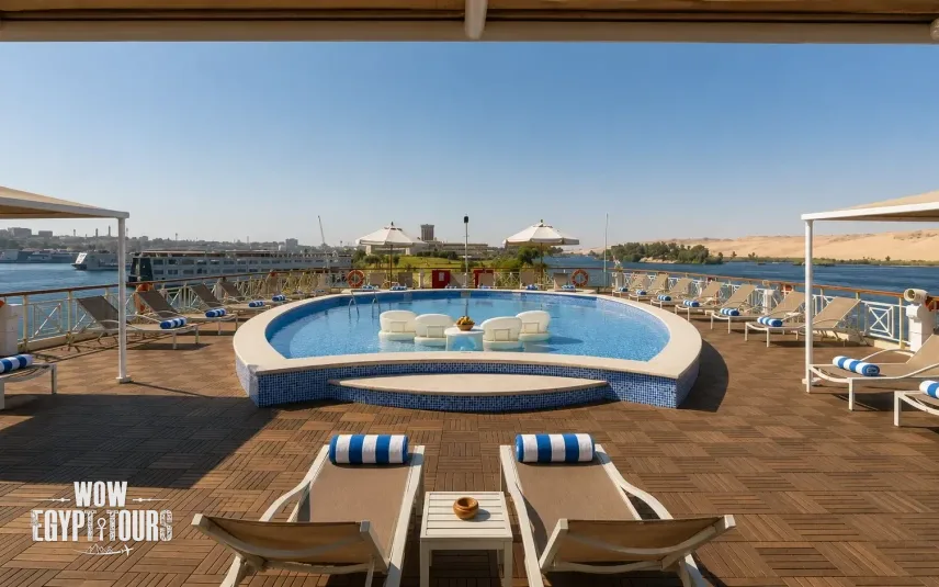 Swimming pool on Grand Rose Nile Cruise