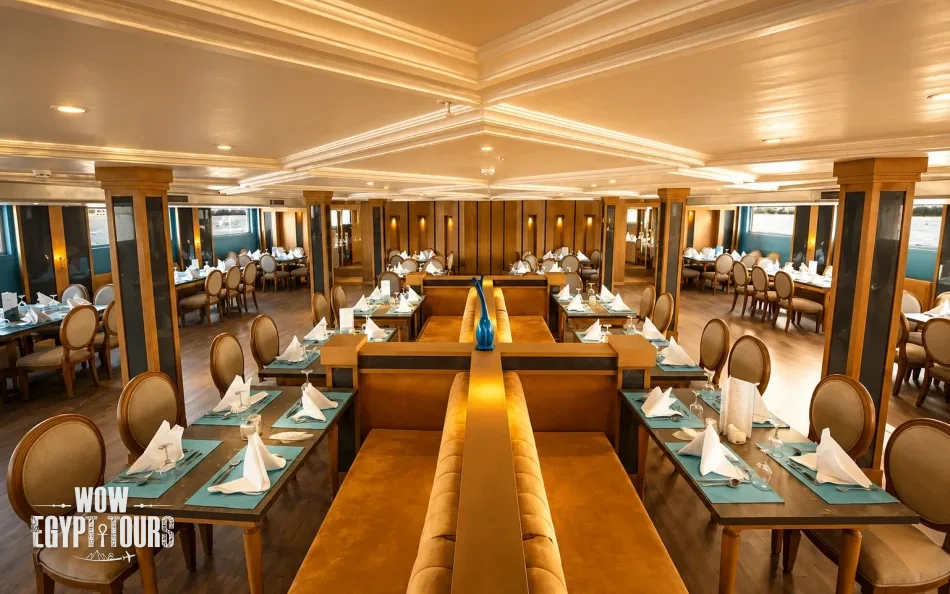 Restaurant on Semiramis II Nile Cruise