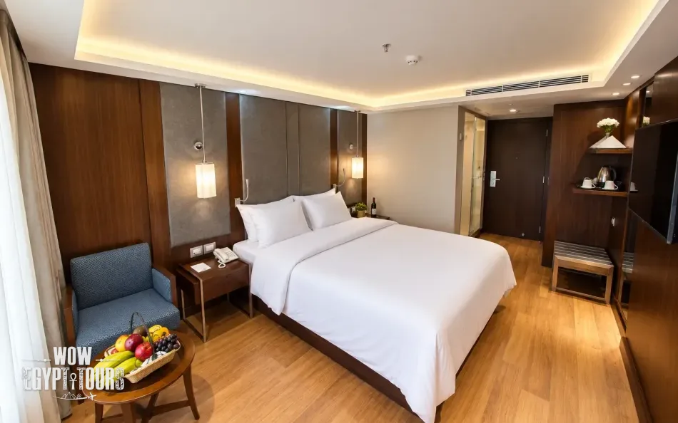 Interior view of a double cabin aboard Concerto II Nile Cruise