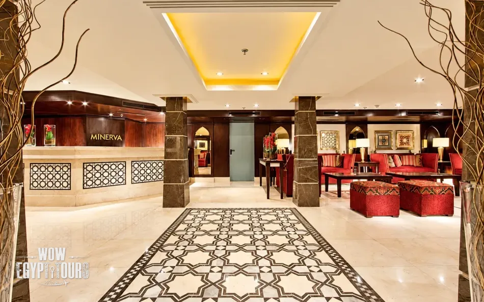 Reception area aboard Steigenberger Minerva Nile Cruise