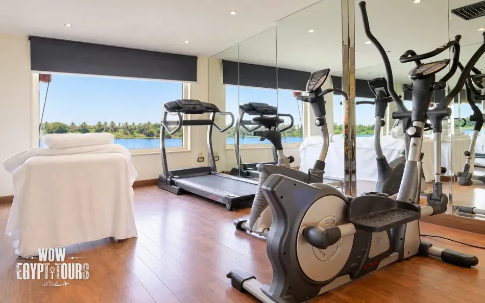 Fitness gym aboard Nile Premium Nile Cruise