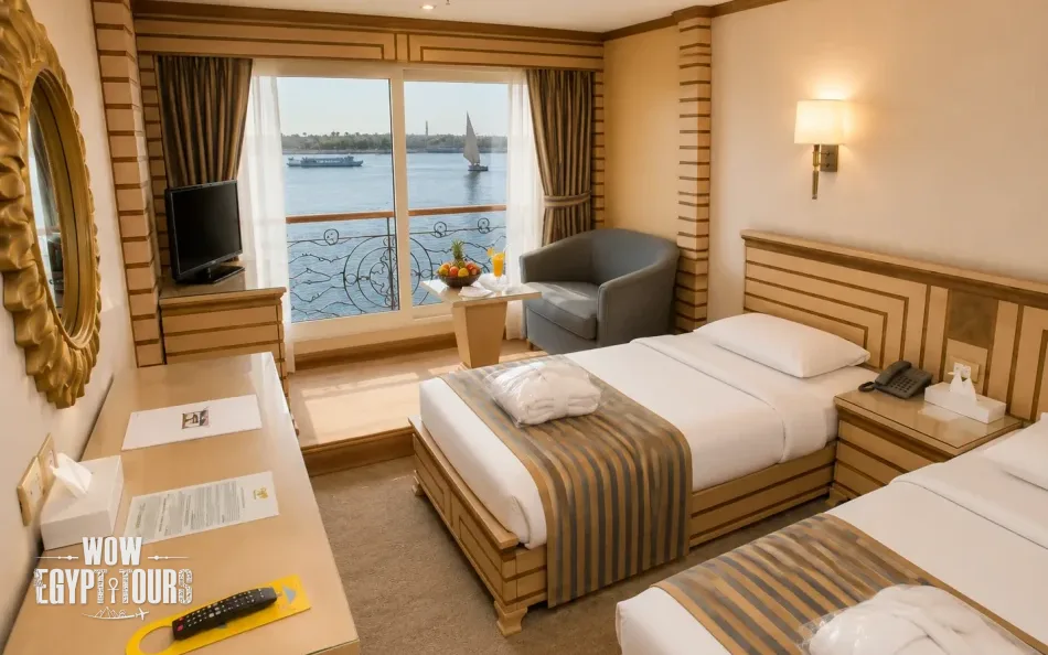 Twin cabin on Princess Sarah Nile Cruise