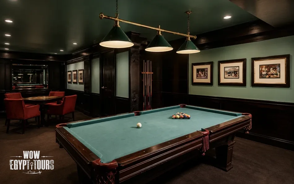 Billiards room on Steigenberger Omar El Khayam Lake Nasser Cruise