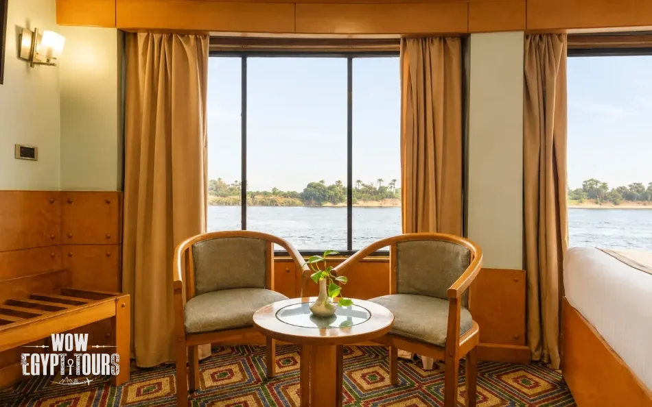 Cabin seating area on Lady Mary Nile Cruise