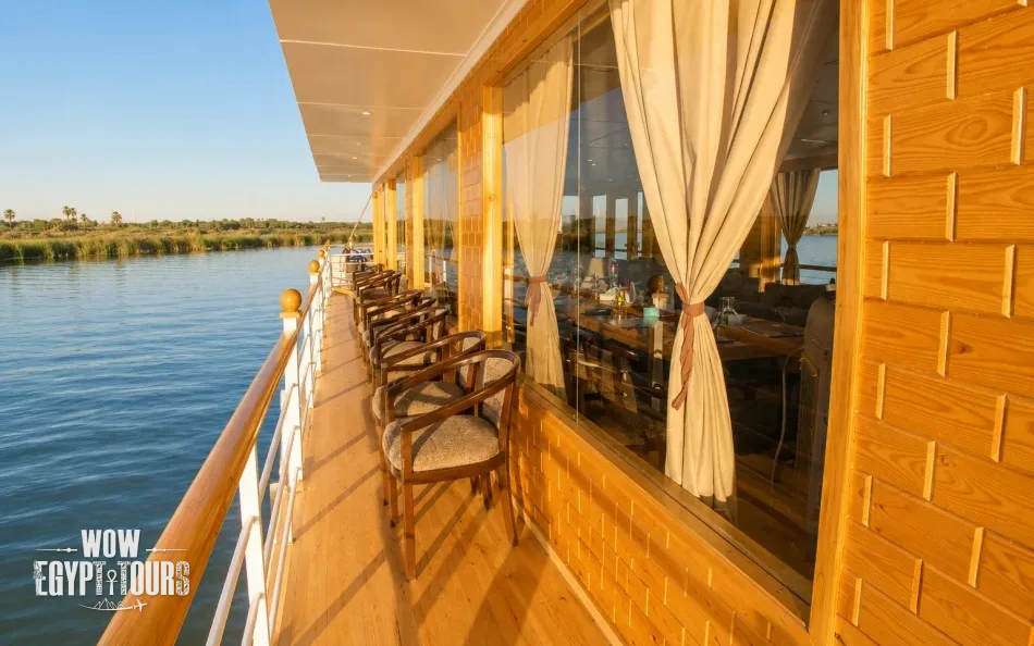 Walkway on Akhnaton Dahabiya Nile River Cruise