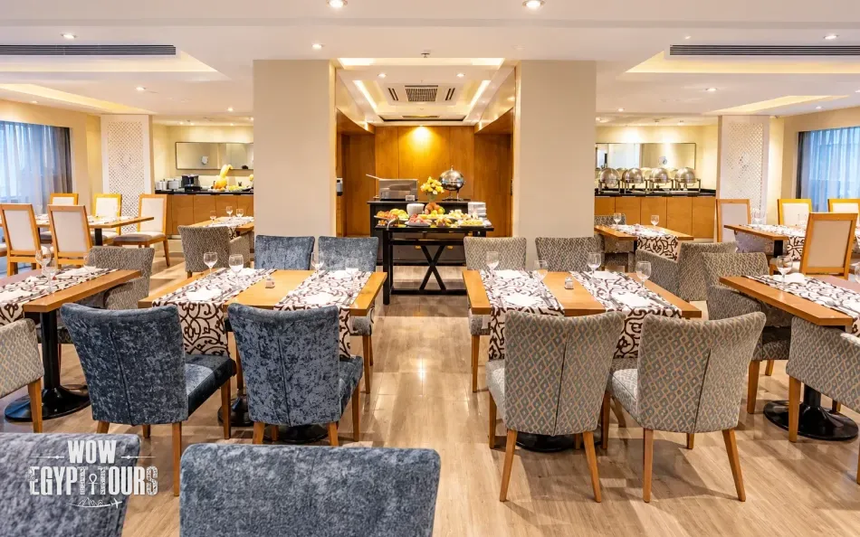 Restaurant and dining area aboard Farida Nile Cruise