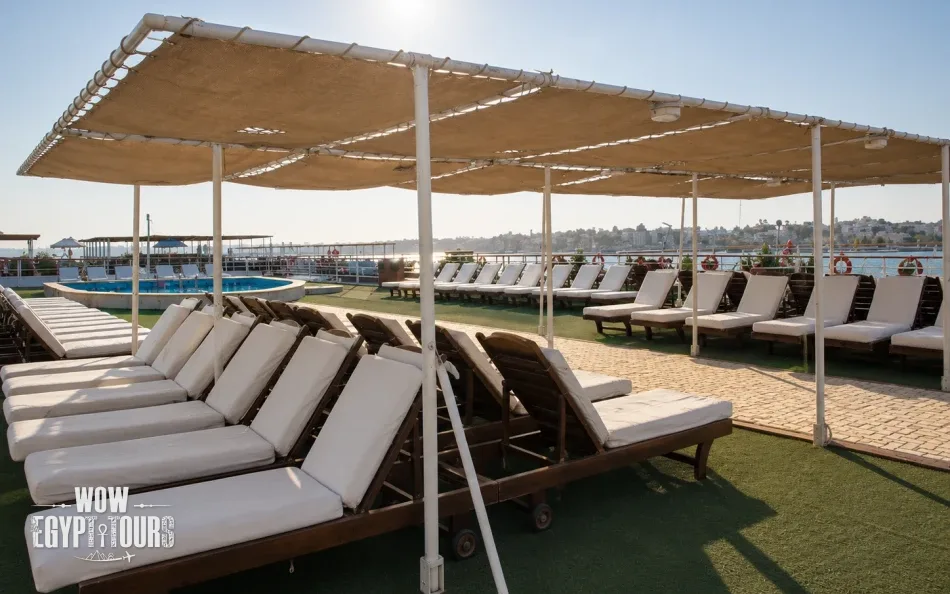 Sun deck on Princess Sarah II Nile Cruise
