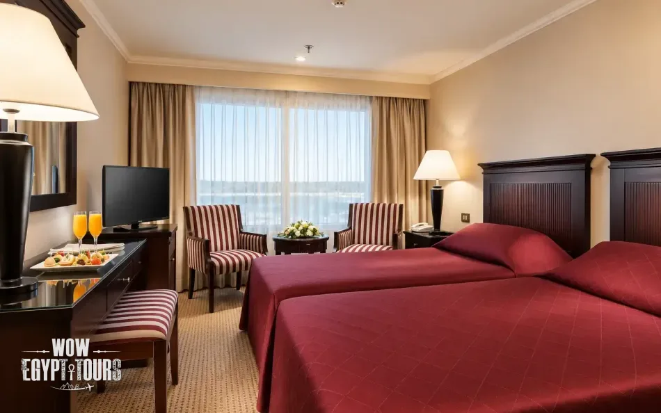 Twin cabin with two separate beds aboard Jaz Crown Jubilee Nile Cruise