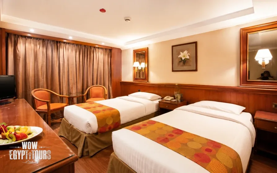 Twin cabin on Royal Ruby Nile Cruise