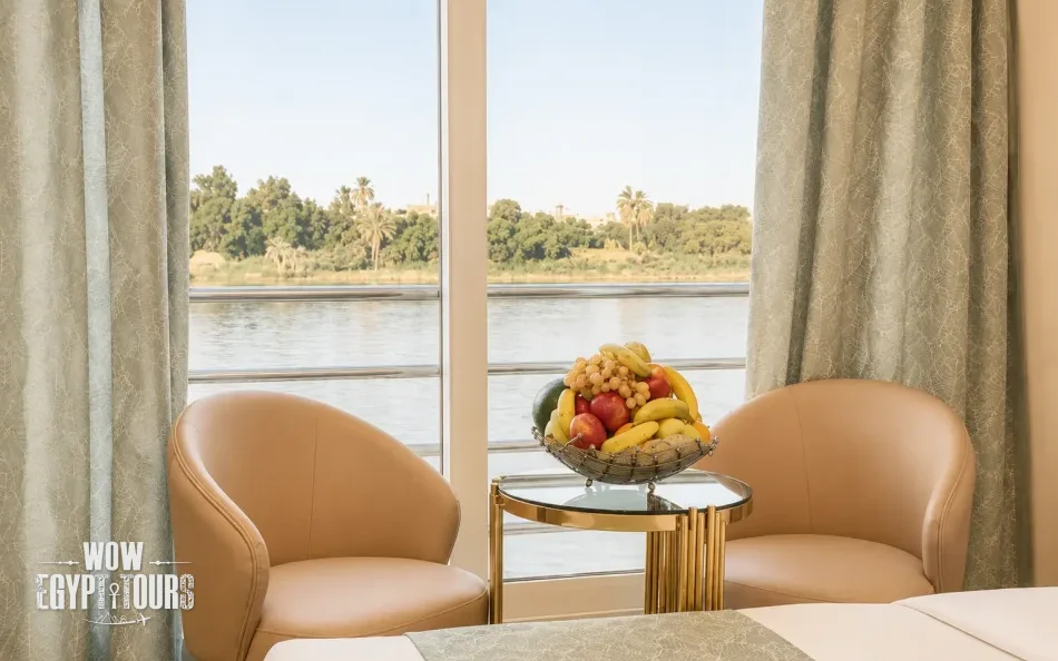 Cabin seating area on Lady Carol Nile Cruise