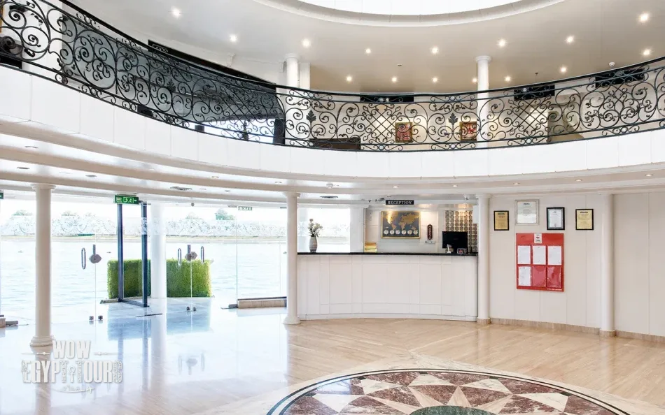 Reception area aboard Nile Style Nile Cruise