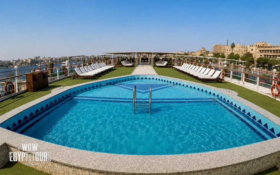 Swimming pool on Princess Sarah II Nile Cruise
