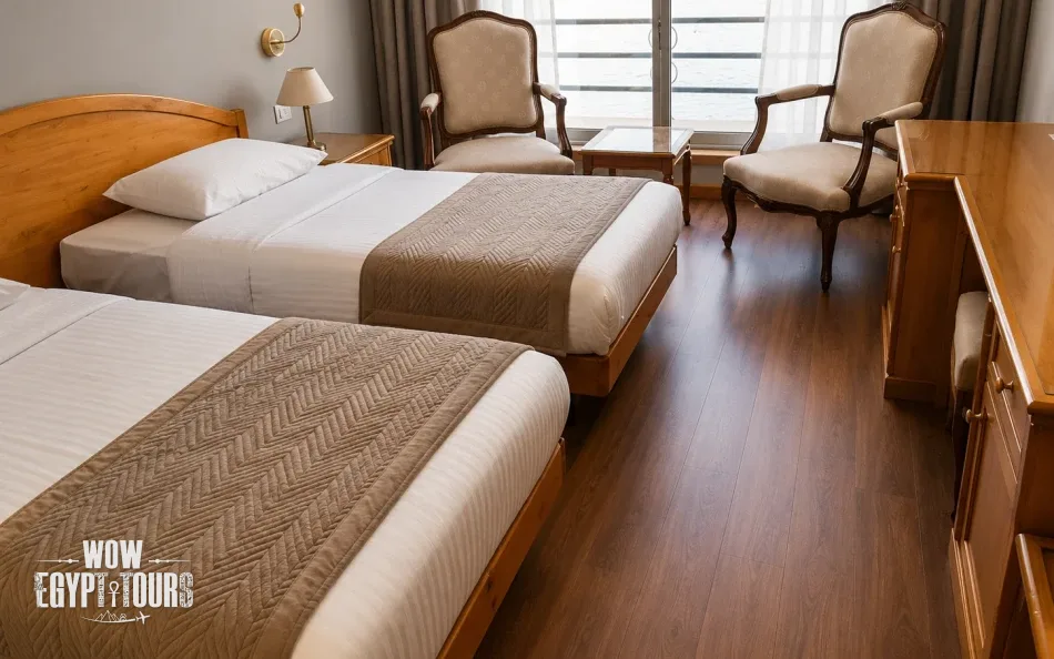 Double cabin on A Sara Nile Cruise