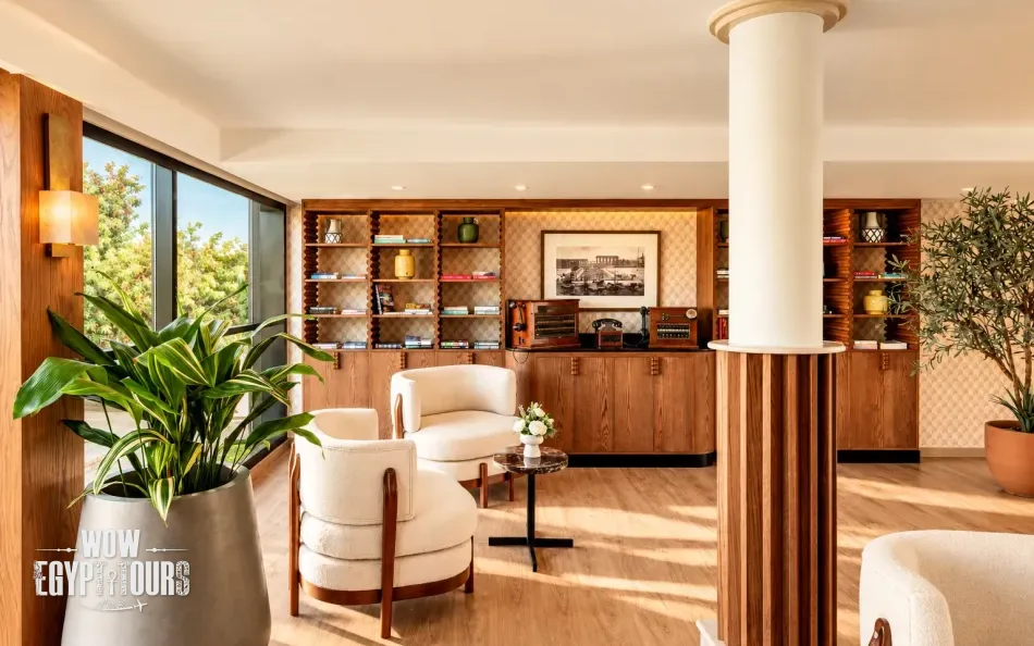 Main lounge seating area aboard Tulip Nile Cruise