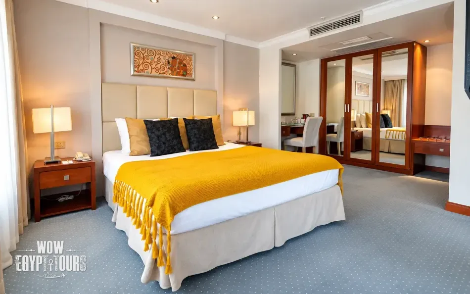 Spacious suite aboard Jamila Nile Cruise