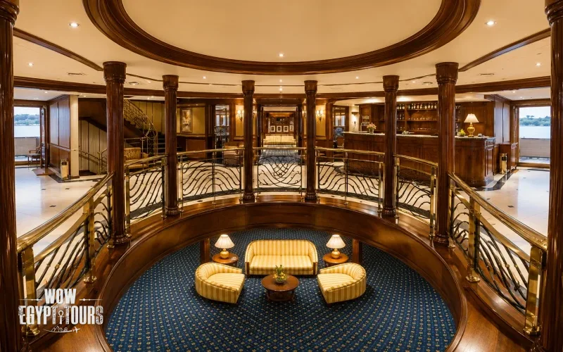 Reception area on Radamis II Nile Cruise