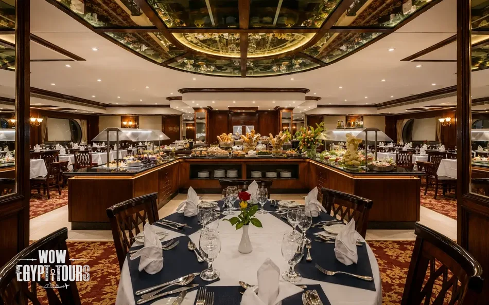 Restaurant on Radamis II Nile Cruise
