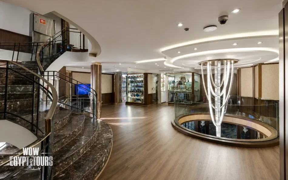 Atrium lobby area aboard Concerto Plus Nile Cruise