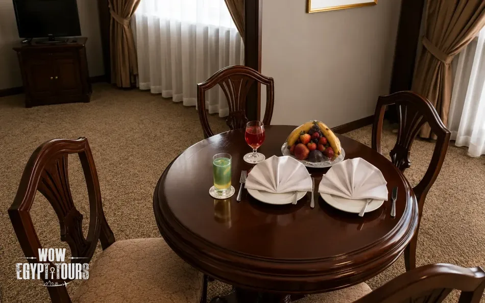 Cabin seating area on Princess Sarah II Nile Cruise