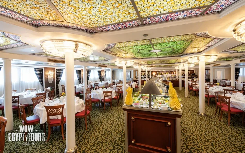 Restaurant on Royal Ruby Nile Cruise
