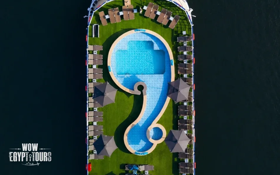 Outdoor swimming pool on Renaissance Nile Cruise