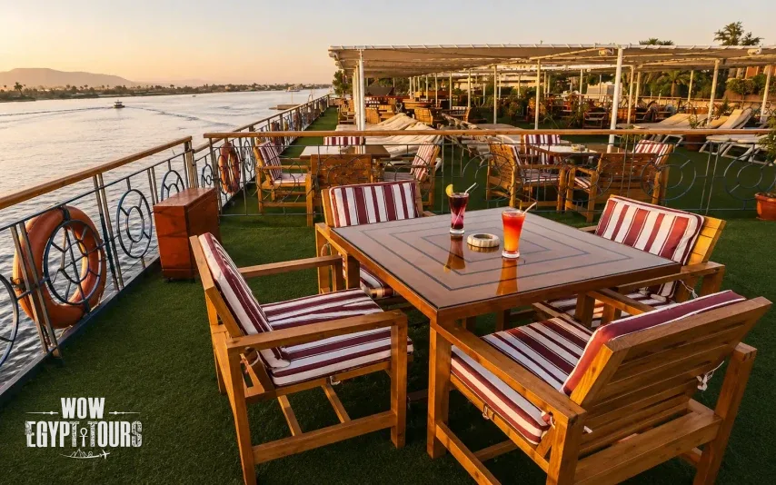 Sun deck on Royal Esadora Nile Cruise