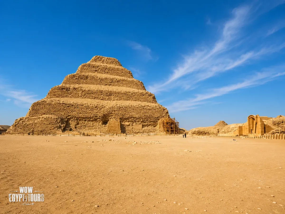 Saqqara Step Pyramid in Egypt – World's Oldest Monumental Stone Building, the Pyramid of Djoser by Architect Imhotep