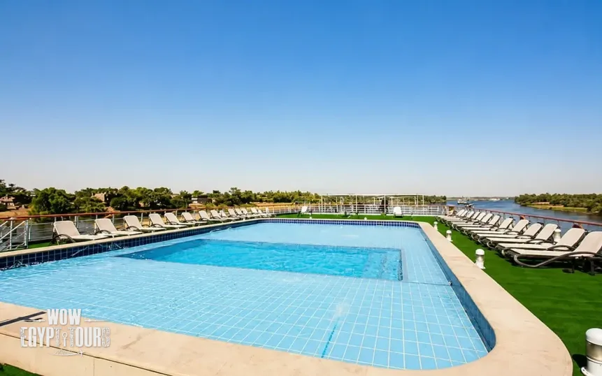 Swimming pool on Royal Ruby Nile Cruise