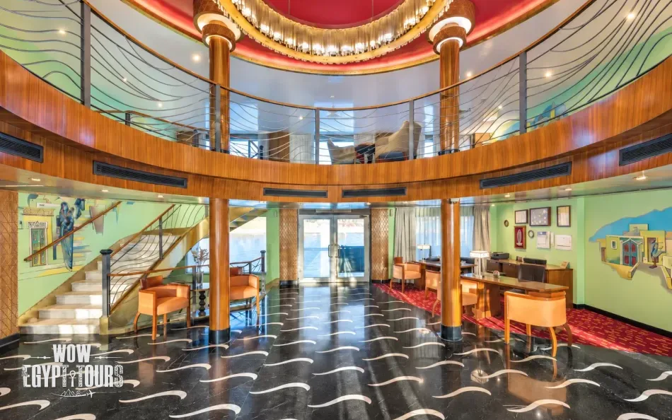 Reception and lobby area aboard Alyssa Nile Cruise