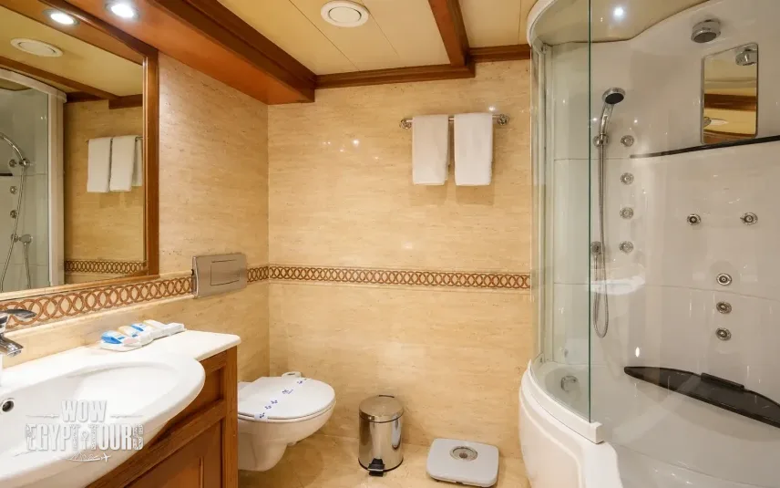 Bathroom on Royal Ruby Nile Cruise
