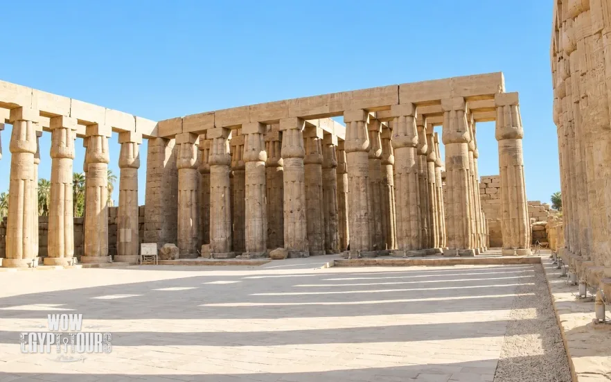 Luxor Temple visited during a 4-day 3-night Dahabiya Nile River cruise in Egypt.