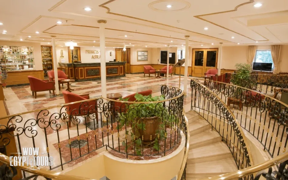 Lobby area on Movenpick Prince Abbas Lake Nasser Cruise
