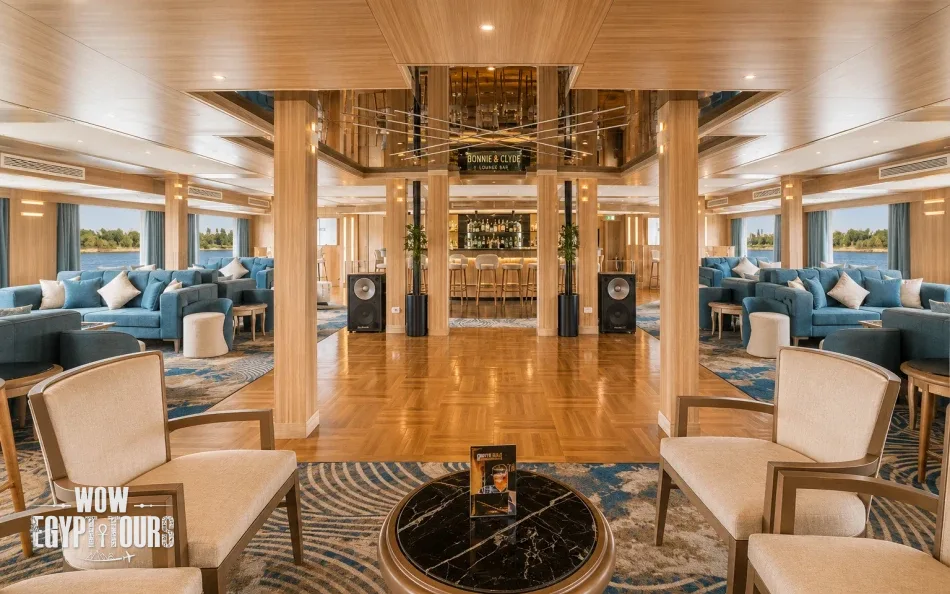 Bar area aboard Renaissance Nile Cruise