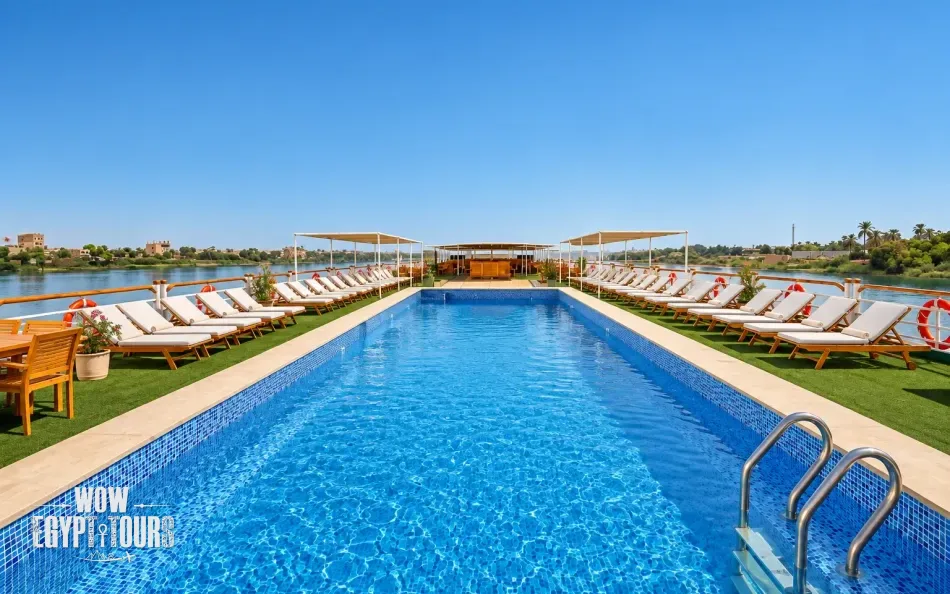 Swimming pool on Radamis II Nile Cruise