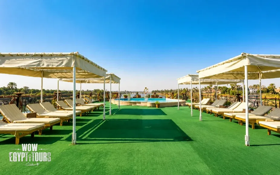 Sun deck on Blue Shadow III Nile Cruise