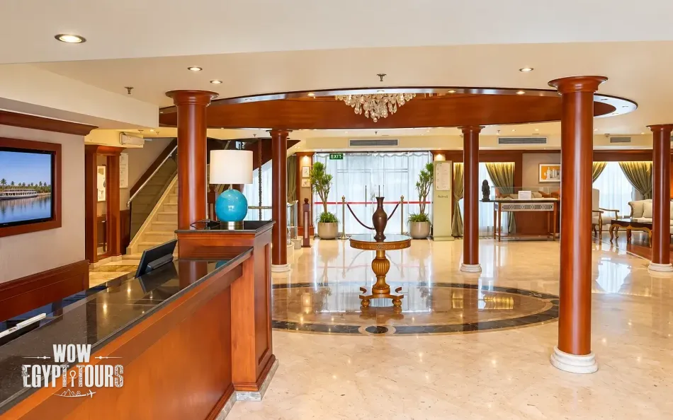 Reception area aboard Amwaj Nile Cruise