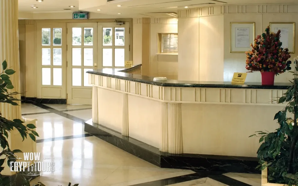 Reception and lobby area aboard Jaz Crown Prince Nile Cruise